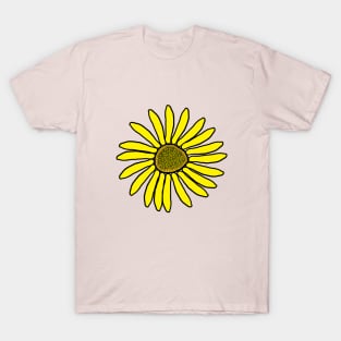 Beautiful, Cute, Pretty, Yellow flower design. T-Shirt